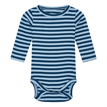 BIRKHOLM Stribet Rib Body Poseidon Blå & Baby Blå